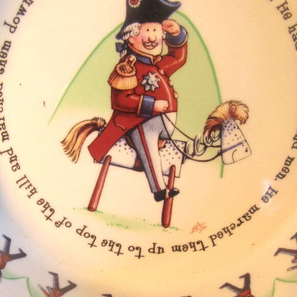 Anderton Pottery The Duke Nursery Rhyme Childs Dish Trio NWOT, Kings Guard B333 - Picture 9 of 11